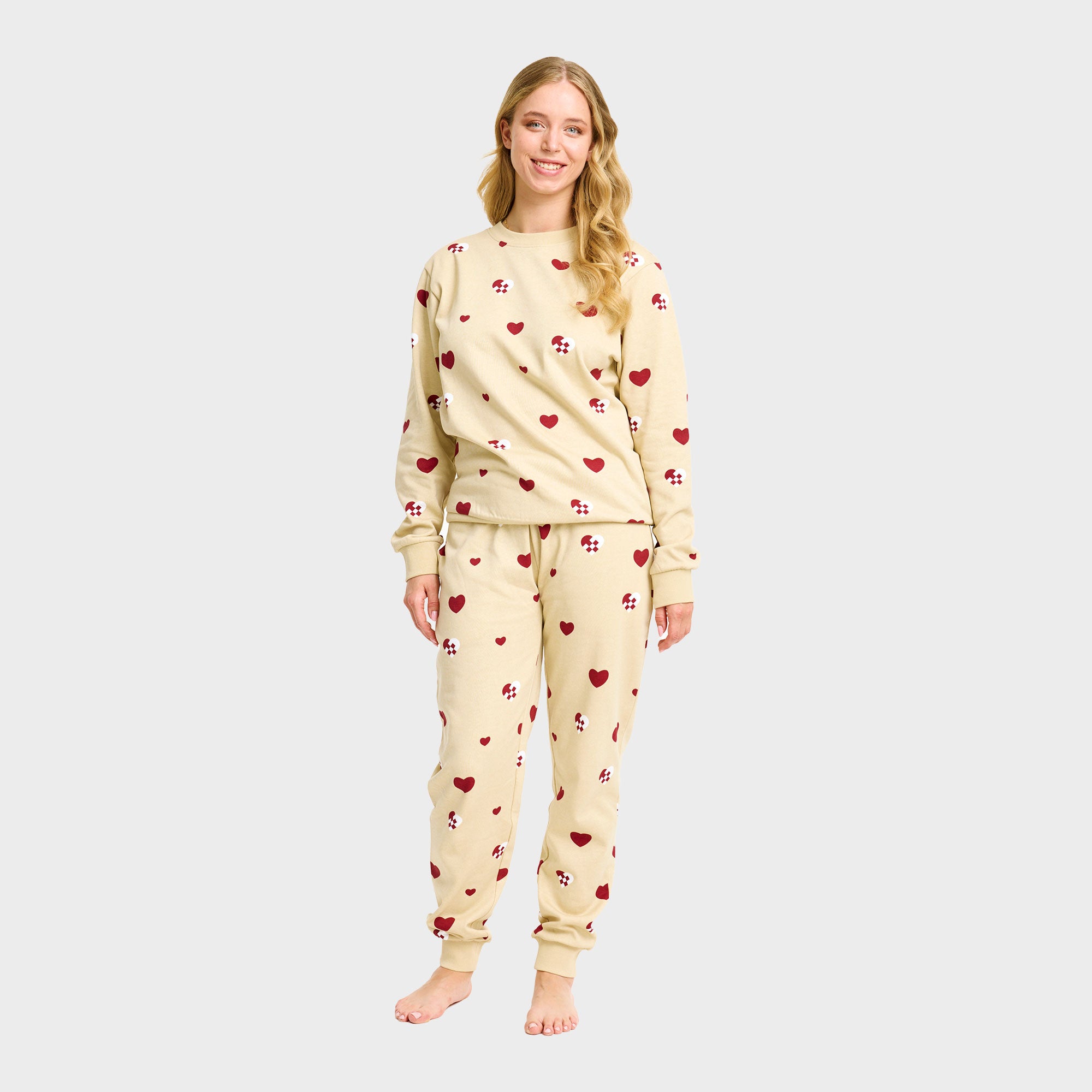 Julehjerte sweatset - Dame.